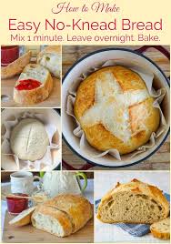 How To Make No Knead Bread 1 Minute To Mix It Leave It Overnight Bake It Super Easy Recipe In 2020 No Knead Bread Rock Recipes Food