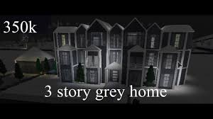 Grey kitchen bloxburg builds 100km/hr. 3 Story Grey Home 350k Bloxburg Youtube