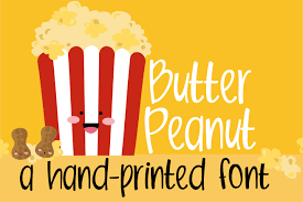 Size of this png preview of this svg file: Butter Peanut Font By Illustration Ink Creative Fabrica In 2020 Christmas Fonts Monogram Fonts Cool Fonts