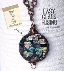 Diy Dichroic Glass Pendant Microwave Kiln Fused Dichroic Jewelry Diy Fused Glass Jewelry Dichroic Glass Jewelry Glass Jewelry