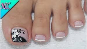 Uñas decoradas para pie principiantes fácil de hacer paso a paso/decoración de uñas pies en negro. Bonitas Imagenes De Unas Para Pies Decorados