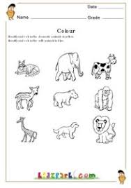 Color Domestic Animals With Yellow And Wild Animals With Blue Teachers Resources Pre School A Animal Worksheets Animal Activities For Kids Preschool Activities