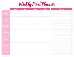 printable weekly meal planners free live craft eat