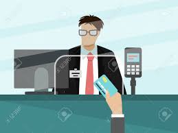A career as a bank teller can be exciting. Bank Cashier Teller Behind Window Vector Illustration Businessman Royalty Free Cliparts Vectors And Stock Illustration Image 131721797