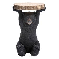 5 Tables Shaped Like Animals That You Will Fall In Love With Black Bear Decor Bear Decor Round Wooden Coffee Table
