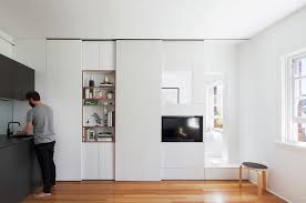 Check spelling or type a new query. Small Space Hacks Sliding Cabinet Doors Hide Clutter Designs Ideas On Dornob