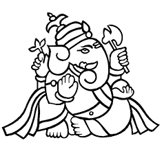 These alphabet coloring sheets will help little ones identify uppercase and lowercase versions of each letter. Ganesha 01 Ganesha Drawing Ganpati Drawing Ganesha Painting