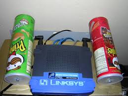 Pringles cantenna - right on the router!