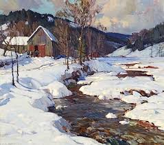 Aldro Hibbard 1886 1972 February Vermont Winhall River Rawsonville Vermont 30 25 X 34 In Winter Landscape Painting Winter Painting Landscape Paintings