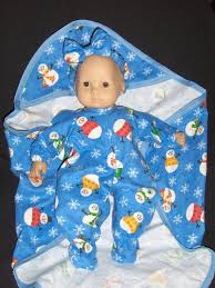 Bitty Baby Doll Clothes Sale Sale Blue Snowman Sleeper Hooded Blanket And Headband Doll Clothes Made To Fit Bitty Baby And Other 15 Dolls Baby Doll Clothes Bitty Baby Hooded Blanket