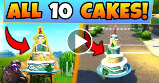 Fortnite Birthday Cake Locations Challenges Guide Dance In Front Of Birthday Cakes Battle Royale Gamer Birthday Cake Birthday Location Birthday