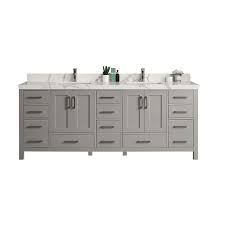 When you buy a eviva talbot 84 double bathroom vanity set online from wayfair.ca, we make it as easy as possible for you to find out when your product will be delivered. 84 X 22 Malibu Double Bowl Sink Bathroom Vanity With 2 In Quartz Overstock 33166035