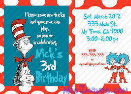 Cat In The Hat Birthday Invitations Printable One Hour Printable Photo Dr Suess Print At Home Diy
