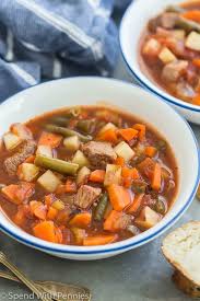 Made In The Slow Cooker Or On The Stove Top This Vegetable Beef Soup Is Perfect For Making Beef Soup Recipes Crockpot Vegetable Beef Soup Vegetable Beef Soup