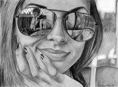 Black And White Glasses Drawing Reflection In Sunglasses Drawing Google Search Reflection Art Pencil Drawings Reflection Drawing