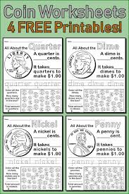 All About Coins 4 Free Printable Money Worksheets Supplyme