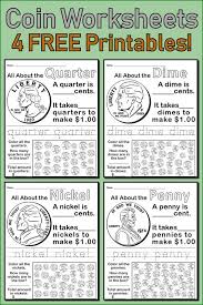 All About Coins 4 Free Printable Money Worksheets Supplyme