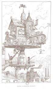 Les Visions Futuristes De Robida Dessin Ou Peinture Dessin Dessin Steampunk Illustration