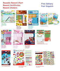 Re Usable Behaviour Reward Chart Preschool Nursery Star Stickers Pen Reusable