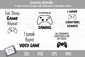 Download icons in all formats or edit them for your. Gamer Svg Bundle Video Game Svg Bundle 4 Designs 260269 Cut Files Design Bundles