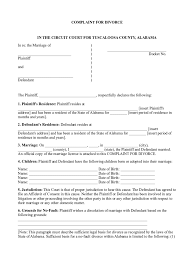It may be an option if your divorce will be uncontested and you fit these criteria. Alabama Divorce Forms Free Templates In Pdf Word Excel To Print