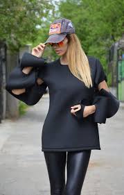 Black Tunic Dress Women S Clothing Neoprene Winter Dress Extravagant Long Sleeves Formal Top Oversize Blouse Plus Size Dress By Ssdfashion Black Tunic Dress Clothes For Women Winter Dresses