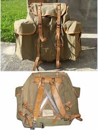 Sac A Dos Bergam Armee Francaise En Toile Vintage Backpacks Retro Backpack Vintage Bags