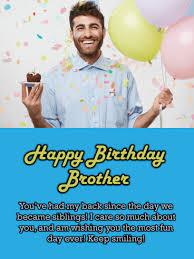 To the most amazing brother around. Smiley Guy Happy Birthday Wish Card For Brother Birthday Greeting Cards By Davia