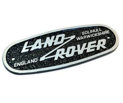 ALUMINIUM SOLID DIE-CAST OVAL BADGE LAND ROVER SOLIHULL WARWICKSHIRE ENGLAND OEM | eBay