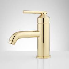 Pvd Polished Brass Side Single Hole Bathroom Faucet Bathroom Faucets Brass Bathroom Faucets