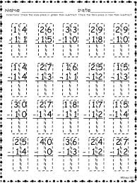 Double Digit Subtraction Order Of Operations Addition Worksheets First Grade Second Grade Math 1st Grade Math
