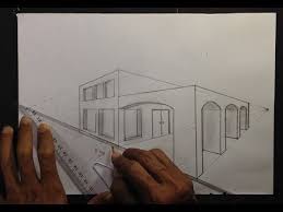 House plan drawing 6×10 meters 20×33 feet 2 beds. Architectural How To Draw A Simple Modern House In 2 Point Perspective 11 Youtube House Design Drawing Simple House Drawing Interior Architecture Drawing