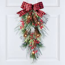 Check spelling or type a new query. Lighted Berries Pinecone Swag With Checkered Bow Collections Etc