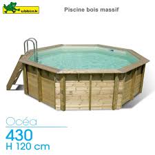 Piscine Bois Ocea 430 H 120 Cm Liner Beige