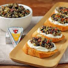 Our Friend Emilybites Pairs The New Creamy Asiago Cheese With Toasted Bread And Homemade Olive Tapenade In Addition Savory Snacks Mini Appetizers Mini Foods