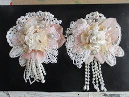 Try laying a coat on old mason jars and sand the edges just a bit for a vintage yet updated look. How To Layer A Shabby Chic Flower Tutorial Jennings644 Youtube Lace Flowers Tutorial Lace Flowers Diy Shabby Chic Diy Crafts
