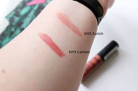 The shade is really an exquisite hearty pink shade with a slight trace of mauve and that is the reason it looks incredibly normal on the lips. Nyx Soft Matte Lip Creams In Cannes And Zurich Review Oomph London