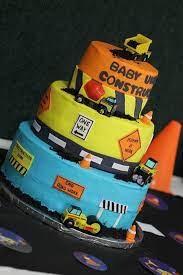 Baby Under Construction Themed Baby Shower Cake Construction Baby Shower Baby Shower Cakes Baby Shower