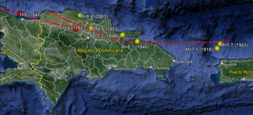 Sismológico | Terremotos Falla del Cibao-Septentrional (1562-1948)