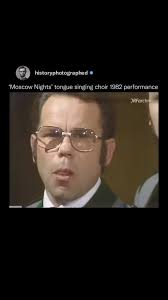 The “Moscow Nights” performance from 1982 featuring a throat singing choir  is a fascinating blend of traditional Russian and Mongolian musical styles.  Throat singing, also known as overtone singing, involves producing multiple