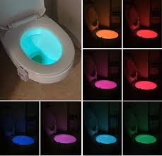 8 Color Led Human Motion Sensor Toilet Seat Bowl Night Light