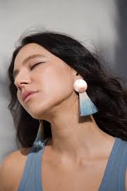 ANNA MONET INDIGO HORSEHAIR EARRINGS