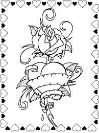 Roses And Hearts Formed Love Coloring Sheet Heart Coloring Pages Love Coloring Pages Valentine Coloring Pages
