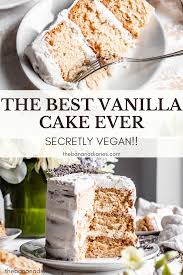 The Ultimate Vegan Vanilla Cake Gluten Free In 2020 Vegan Vanilla Cake Vegan Bakery Vegan Dessert Recipes