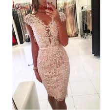 Find More Cocktail Dresses Information About Pink Short Cocktail Dress 2019 Cap Sleeves Knee Length Cocktail Dress Applique Cocktail Dress Cocktail Dress Lace