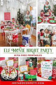 Elf Movie Night Christmas Party Christmas Movie Night Elf Movie Elf Movie Party