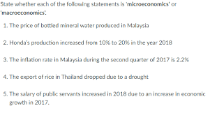 Relationship could be observed between the inflation rate with economic growth. Solved State Whether Each Of The Following Statements Is Chegg Com