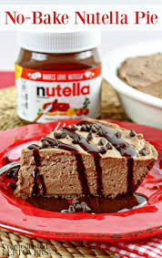 Calling All Nutella Lovers This No Bake Nutella Pie Might Be The Easier Pie Ever With Only 6 Ingredient Nutella Desserts Nutella Recipes Nutella Recipes Easy