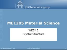 Ppt Lecture 03 Crystal Structure New My Copy Balghit