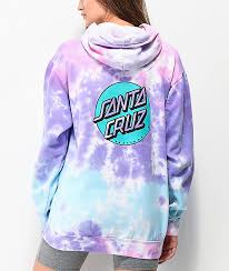 Santa Cruz Black And Blue Tie Dye Shirt Santa Cruz Missing Dot Cotton Candy Tie Dye Hoodie Zumiez In 2020 Tie Dye Hoodie Hoodie Zumiez Tie Dye Fashion